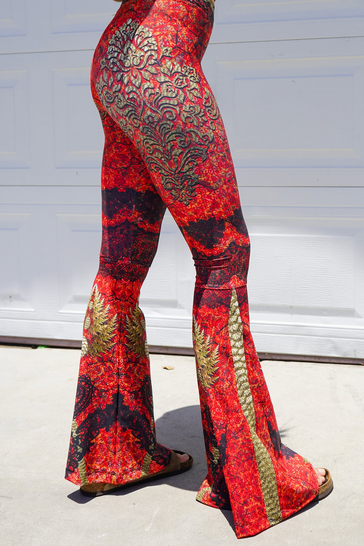 Red Matador Bell Bottom Leggings